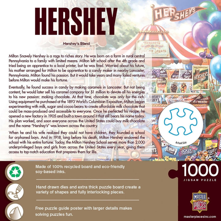 Hersheys 1000 Piece Jigsaw Puzzle MasterPieces Chocolate Lovers Recycled Material Image 3