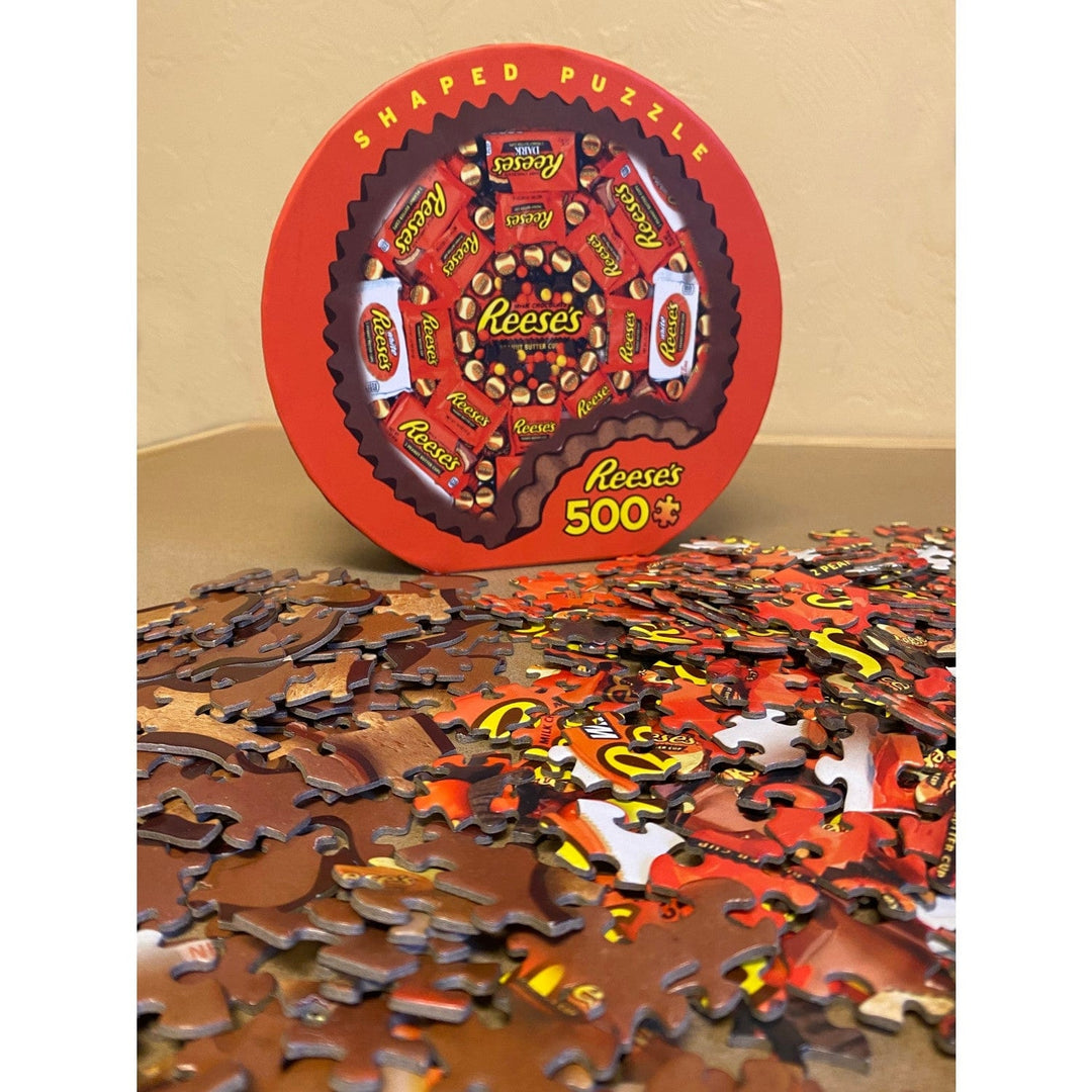 Hersheys Reeses 500 Piece Shaped Jigsaw Puzzle 23x21 Inch Eco-Friendly Chipboard Image 4