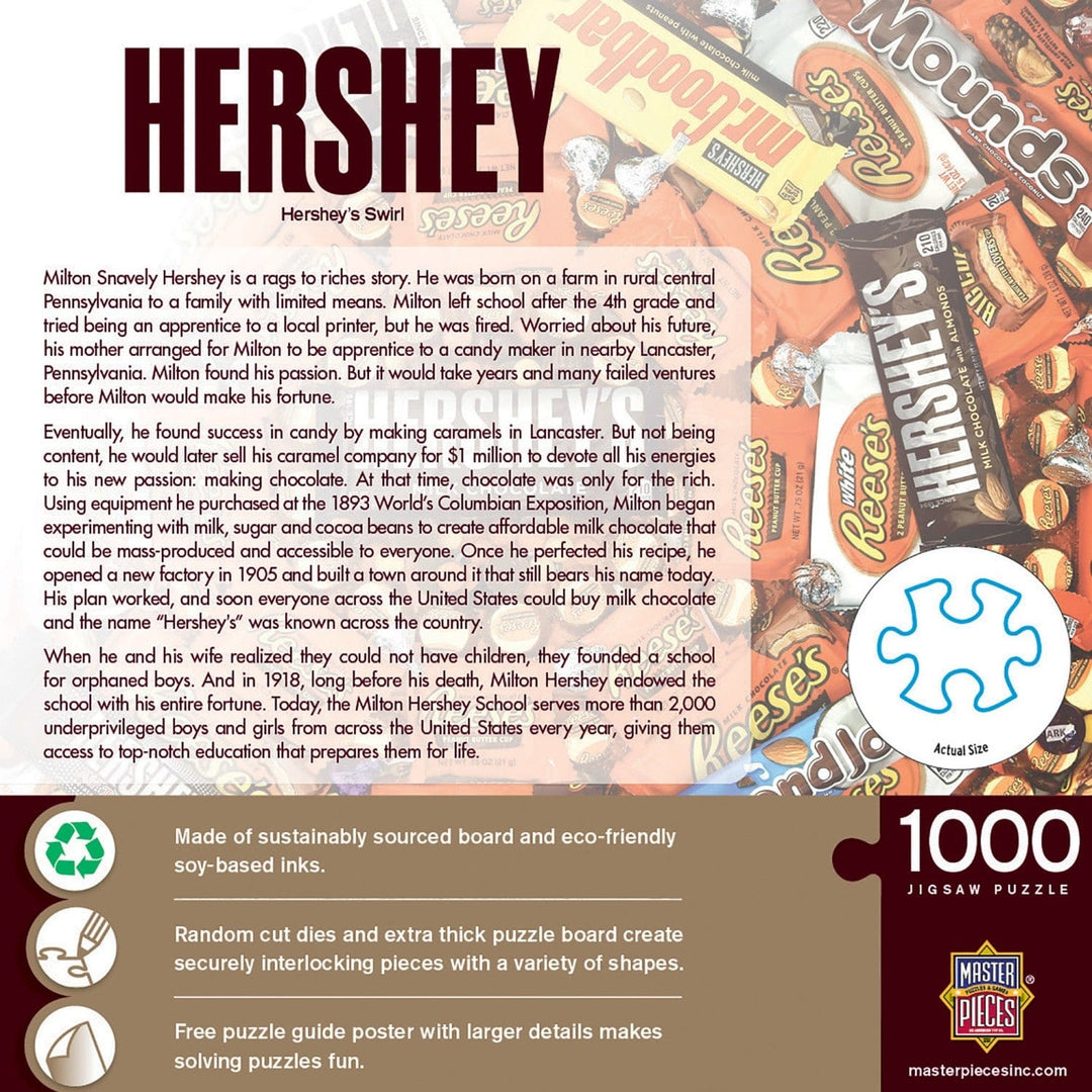 Hersheys Swirl 1000 Piece Jigsaw Puzzle Eco-Friendly Chocolate Images Image 3