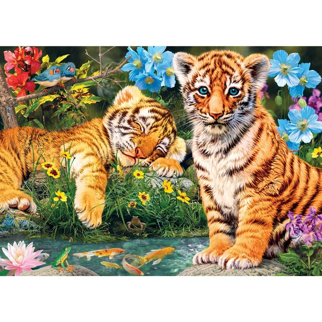 MasterPieces Hidden Images Puzzle 500 Piece Bengal Tigers Glow in the Dark Image 2