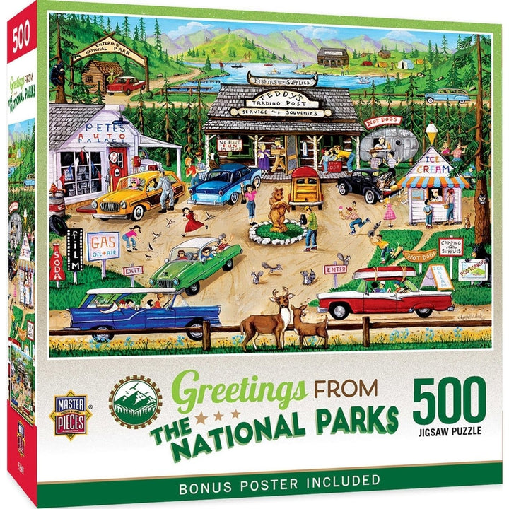 Greetings From The National Parks - 500 Piece Jigsaw Puzzle Image 1