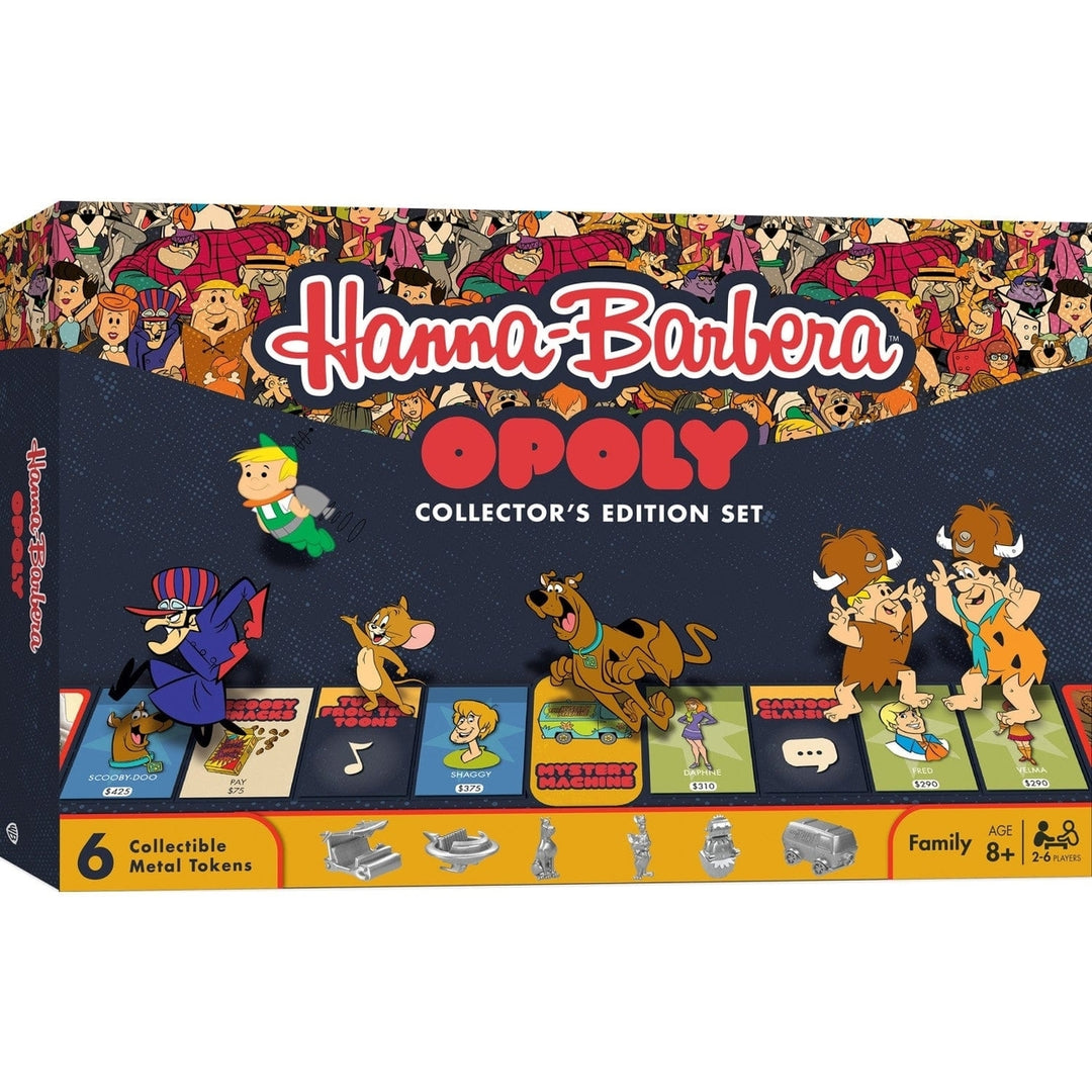 Hanna-Barbera Opoly Board Game with Scooby-Doo Flintstones Jetsons Tokens Image 1