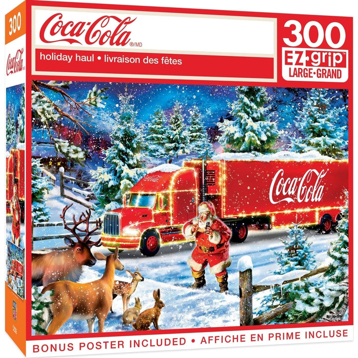 Happy Holidays - Coca-Cola Holiday Haul 300 Piece EZ Grip Jigsaw Puzzle Image 1