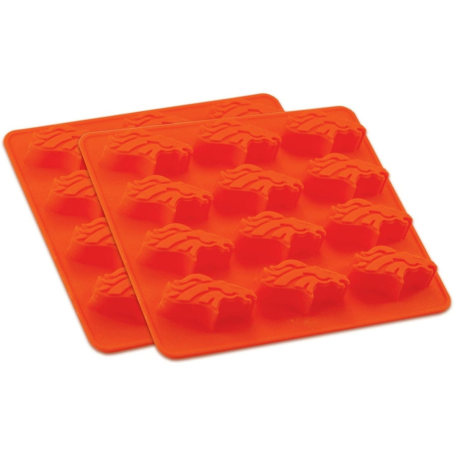 Denver Broncos Silicone Ice Cube Tray Mold Food Grade Team Color 450F 76F Image 1