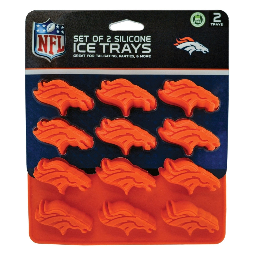 Denver Broncos Silicone Ice Cube Tray Mold Food Grade Team Color 450F 76F Image 2