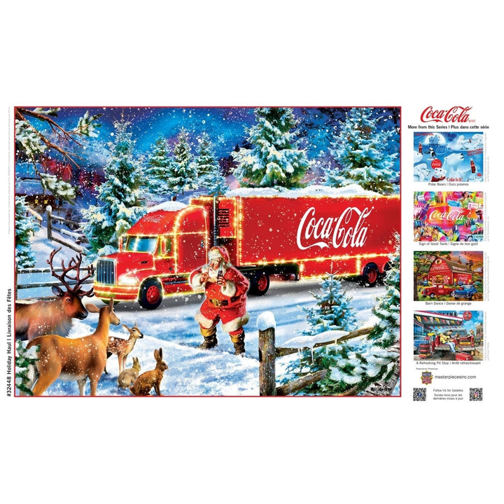 Happy Holidays - Coca-Cola Holiday Haul 300 Piece EZ Grip Jigsaw Puzzle Image 4