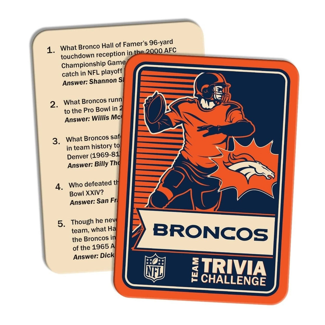 Denver Broncos Trivia Challenge Game 50 Cards 250 Questions Ages 12 and Up Image 2