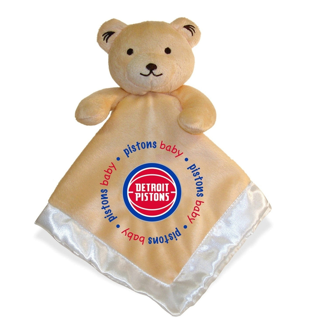 Detroit Pistons Security Bear Tan Plush 14in Soft Toy Embroidered Logo Image 1