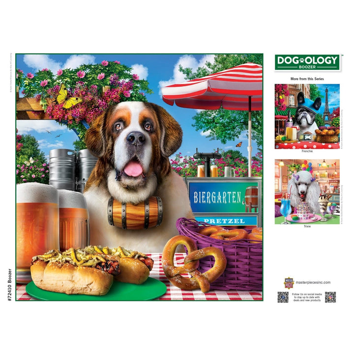 Dogology Boozer 1000 Piece Jigsaw Puzzle Beer Garden Dog Theme Environmentally Friendly Image 4