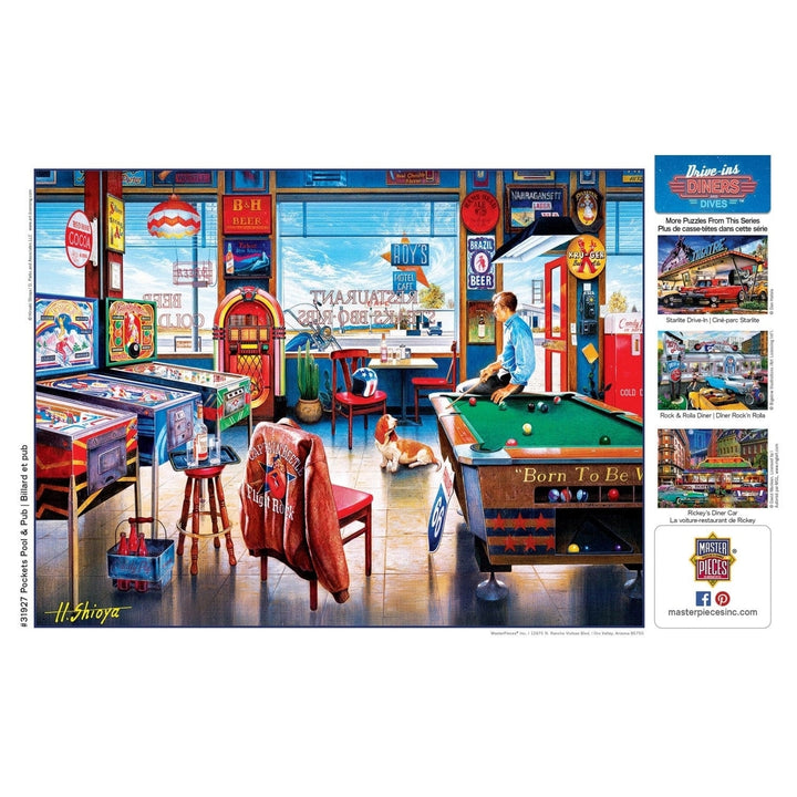 MasterPieces Drive-Ins Diners Dives 550 Piece Jigsaw Puzzle 24x18 Recycled Material Image 4