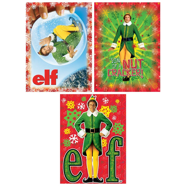 Elf 500 Piece Jigsaw Puzzles 3 Pack Christmas Holiday Fun Family Edutainment Image 4