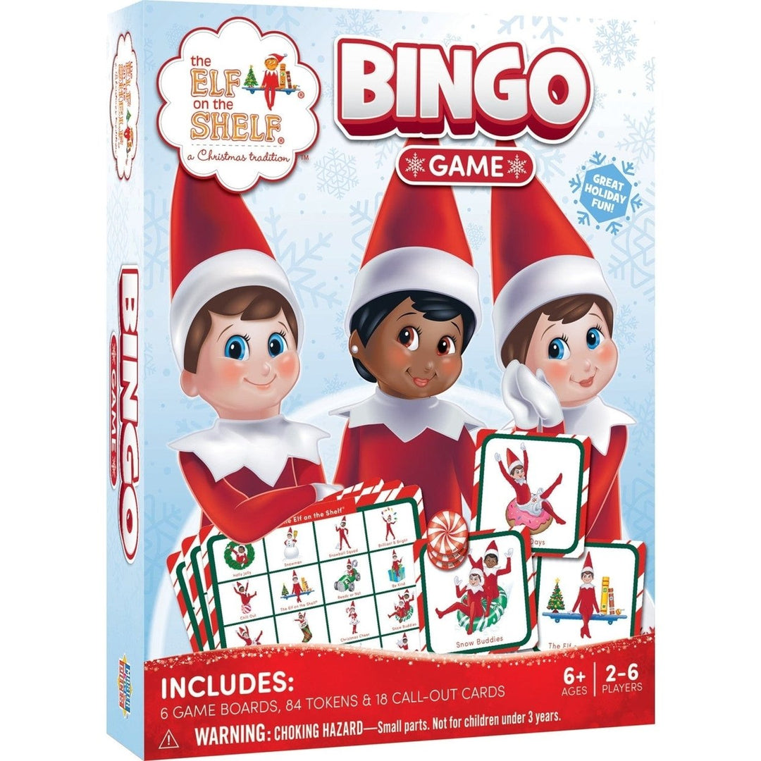 Elf on the Shelf Bingo Game Family Fun Holiday Game for 2-6 Players Ages 6+ Image 1