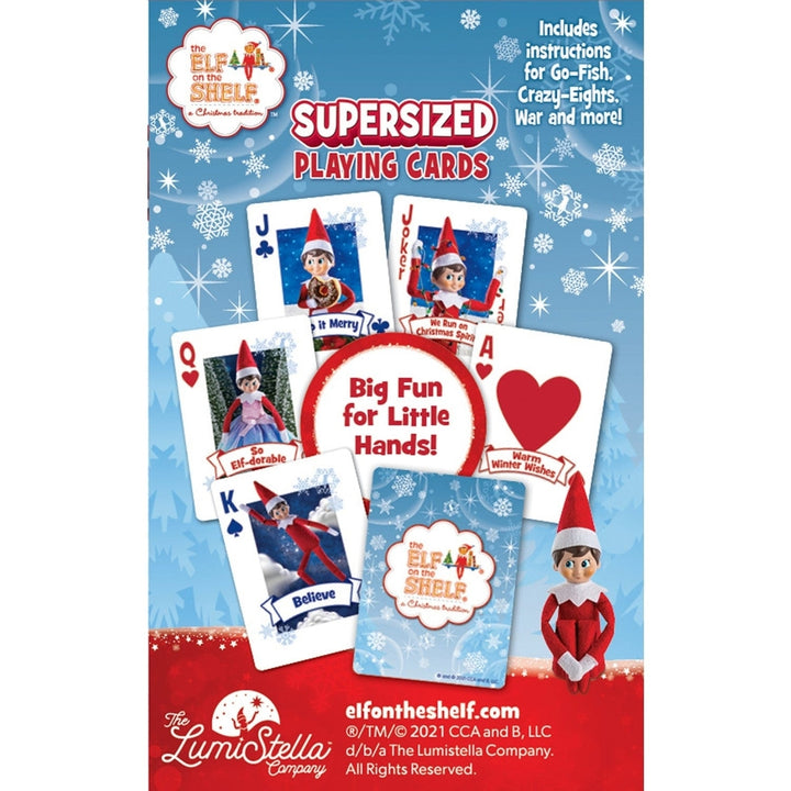 Elf on the Shelf Jumbo Playing Cards Supersized Deck for Kids Family Games Image 3