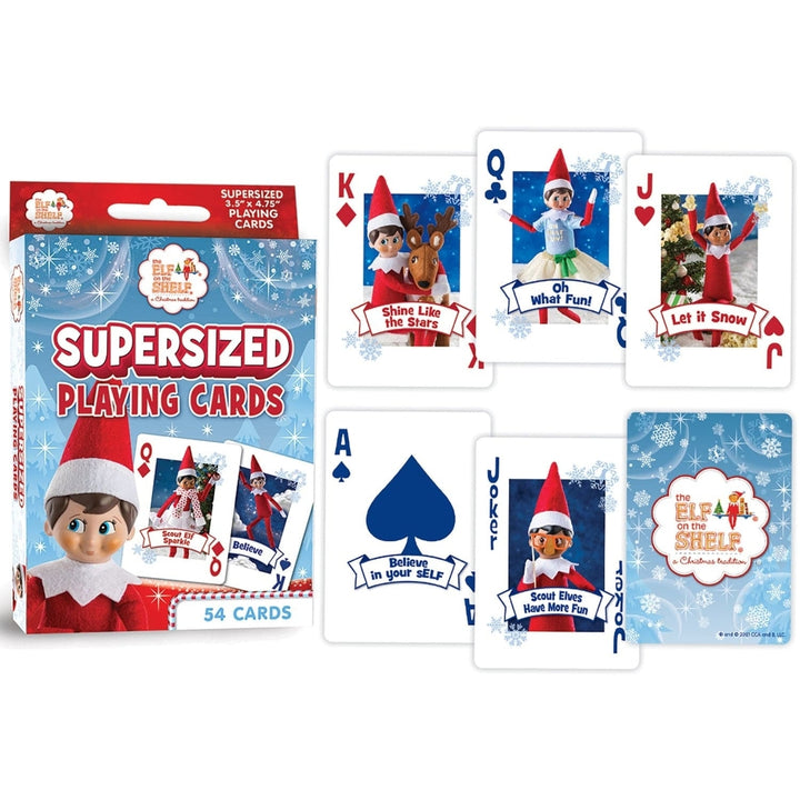 Elf on the Shelf Jumbo Playing Cards Supersized Deck for Kids Family Games Image 4