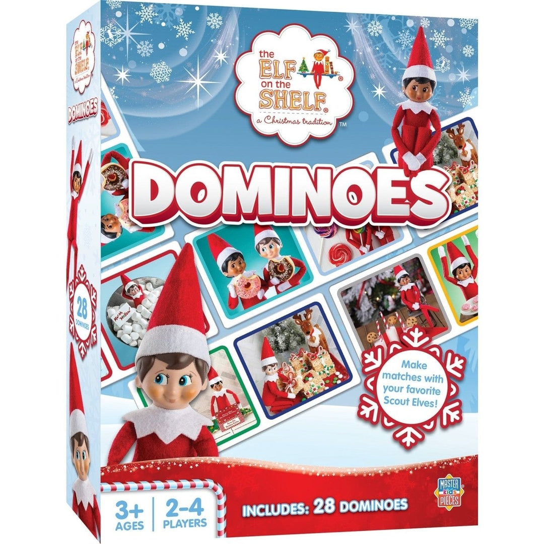 Elf on the Shelf Picture Dominoes Family Game 28 Pieces Ages 3 and Up Holiday Fun Image 1