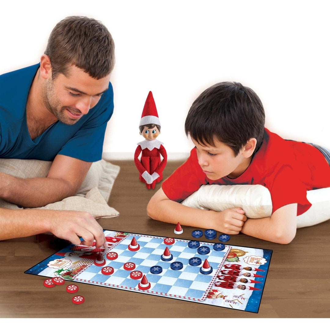 Elf on the Shelf Checkers Game Winter Wonderland Board 2 Players Ages 6+ Image 4