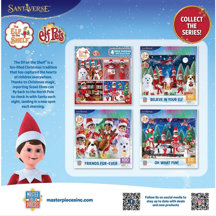 Elf on the Shelf Jigsaw Puzzles 4-Pack 100 Piece Kids Puzzles Age 6+ V2 Image 7