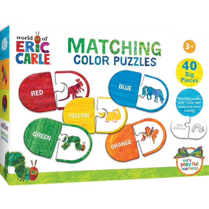 Eric Carle Color Matching Jigsaw Puzzles Eco-Friendly 2-Piece Learning Toys Image 1