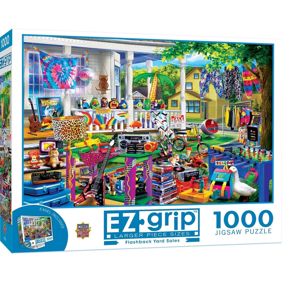 MasterPieces EZ Grip 1000 Piece Jigsaw Puzzle Flashback Yard Sale 34x23.5 inches Image 1