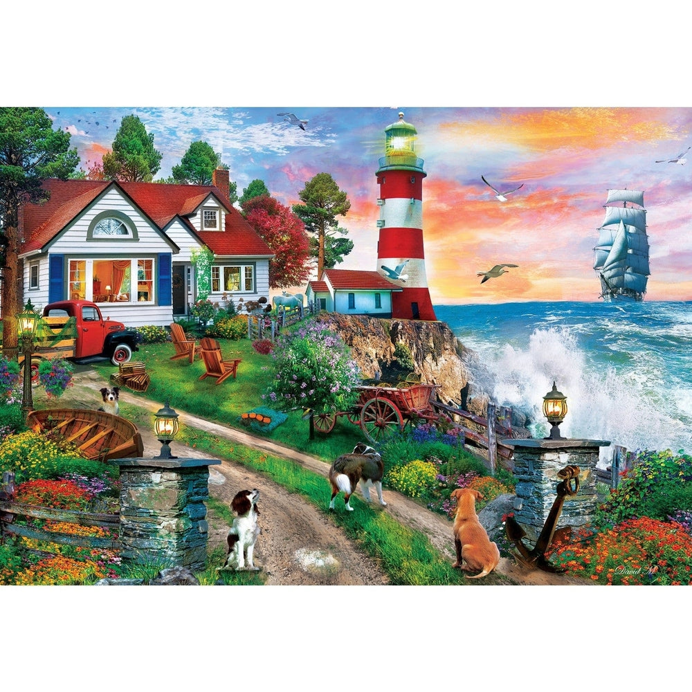 EZ Grip Lighthouse Keepers 1000 Piece Jigsaw Puzzle 34x23.5 Eco-Friendly Image 2