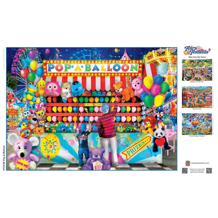 Fairs and Festivals Pop-A-Balloon 1000 Piece Jigsaw Puzzle Carnival Theme Fun Image 4