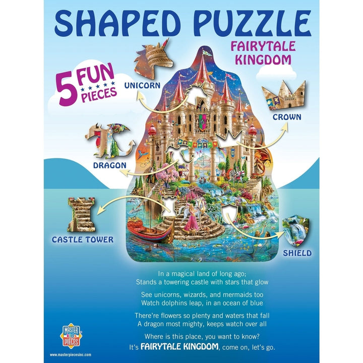 MasterPieces Fairytale Kingdom 100 Piece Shaped Jigsaw Puzzle Kids 14.25x20.16 Image 3