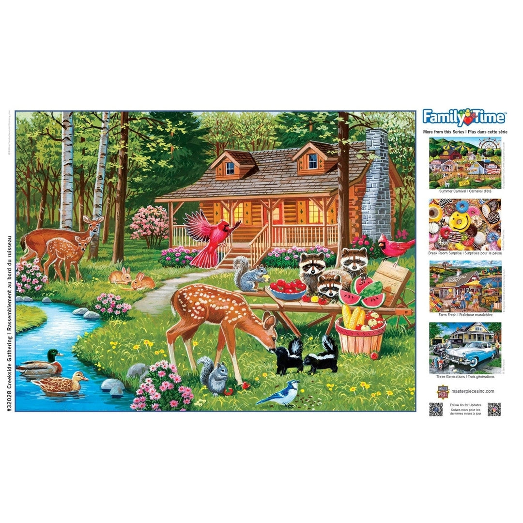 Family Time Creekside Gathering 400 Piece Jigsaw Puzzle Fun for All Ages Image 4