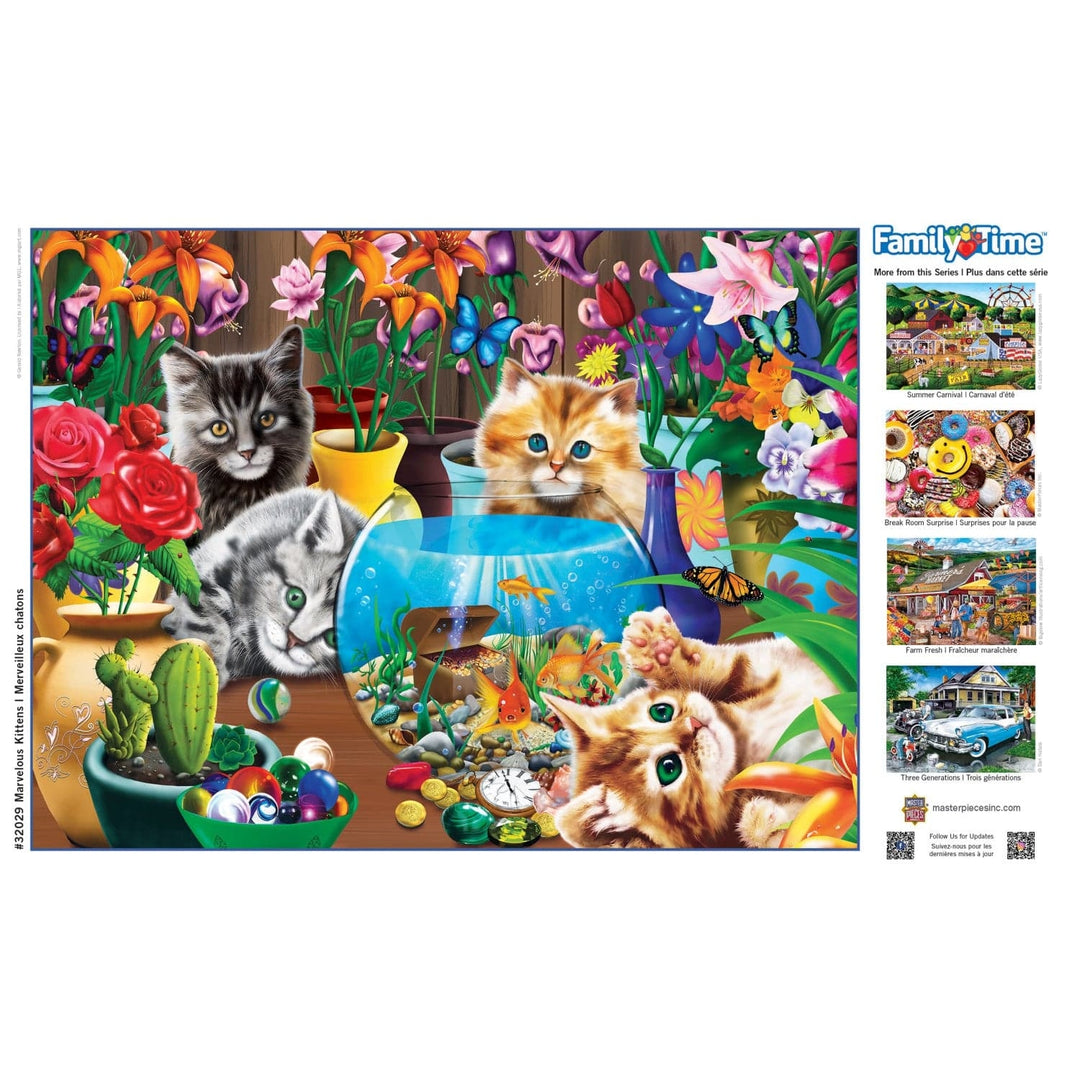 Family Time Marvelous Kittens 400 Piece Jigsaw Puzzle for All Ages Family Fun Image 4