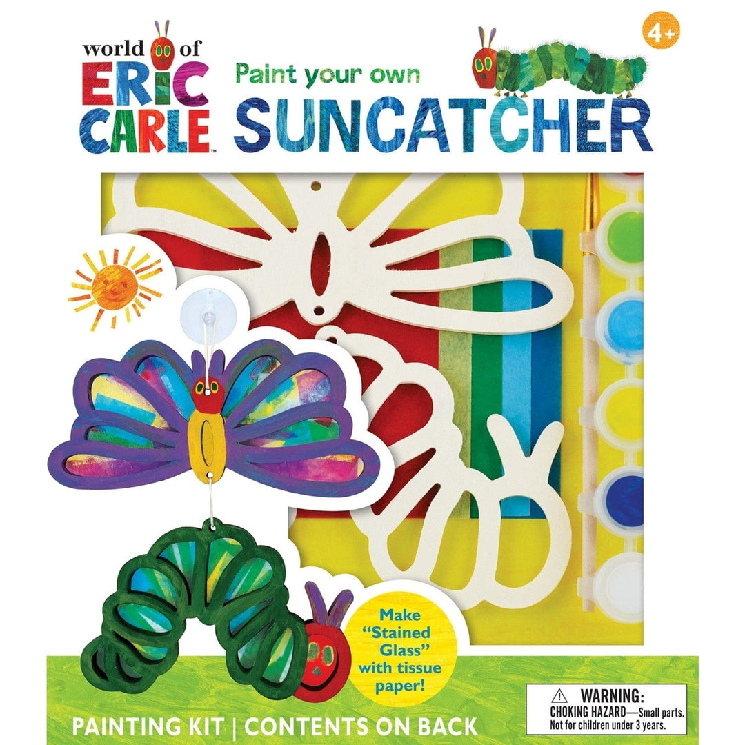 Eric Carle Suncatcher Wood Paint Kit Stained Glass Craft Activity for Kids Image 1