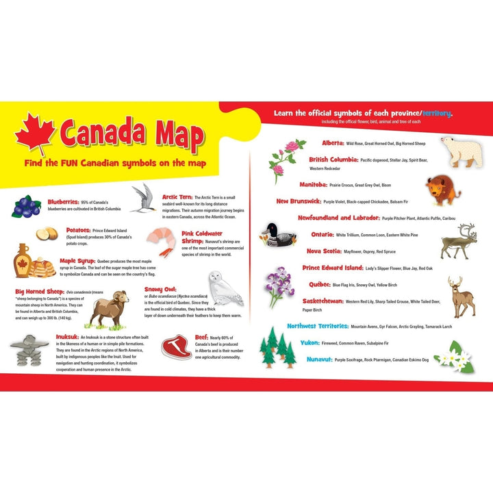 MasterPieces Canada Map 36 Piece Floor Puzzle Educational Geography Kids 24x36 Image 4