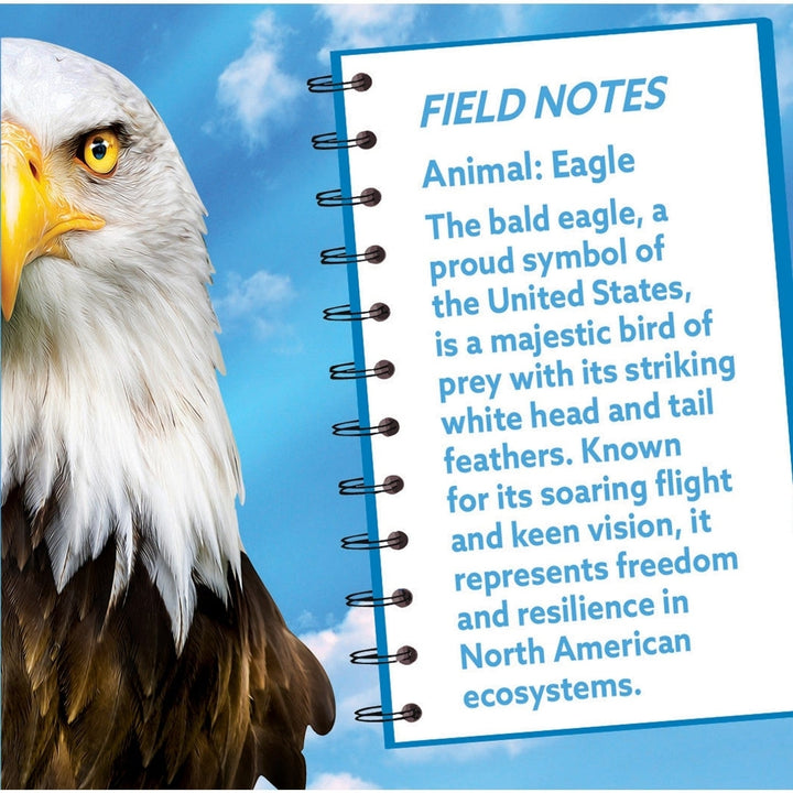 Eagle 100 Piece Shaped Jigsaw Puzzle Eco-Friendly Bald Eagle Design 3.5" Cube Image 3