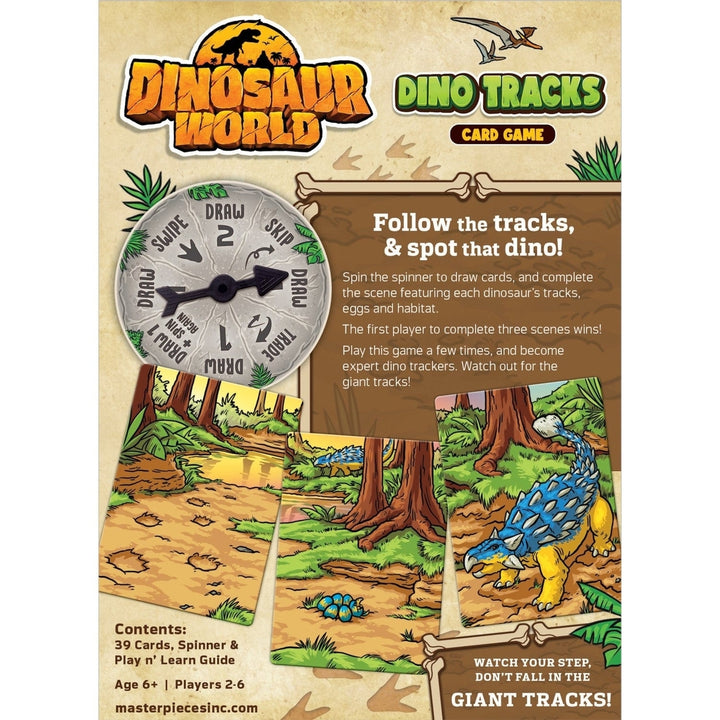 MasterPieces Jr. Ranger Dino Tracks Card Game for Kids 39 Illustrated Cards Image 3