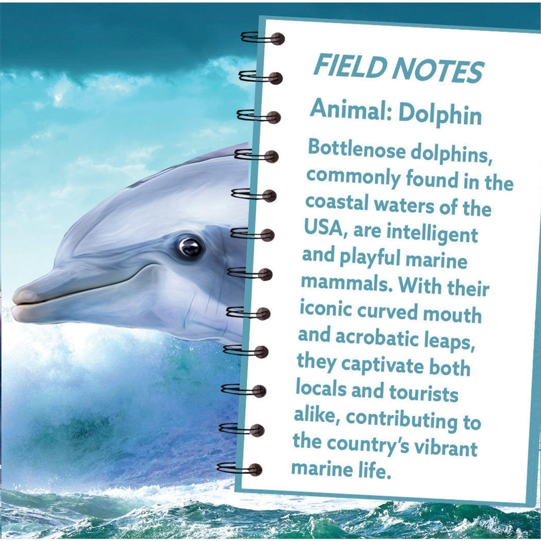 Dolphin 100 Piece Shaped Jigsaw Puzzle Eco-Friendly Photo-Realistic Marine Life Image 3