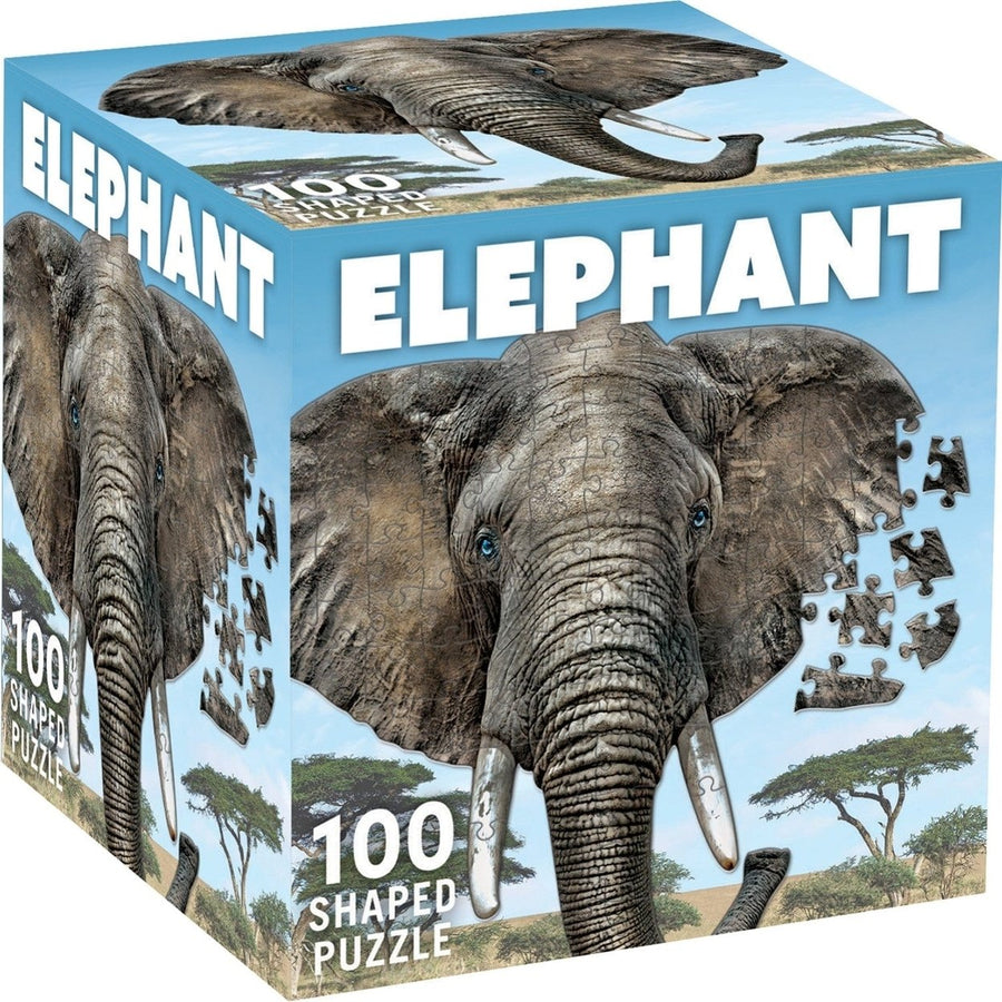 Elephant 100 Piece Jigsaw Puzzle Eco-Friendly Puzzle Board Cute Piglet Design Image 1