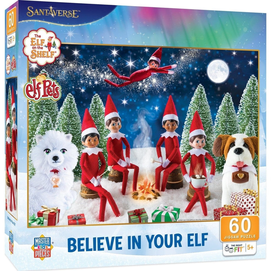 Elf on the Shelf Believe in Your Elf 60 Piece Jigsaw Puzzle 19x14 Inches Ages 5+ Image 1