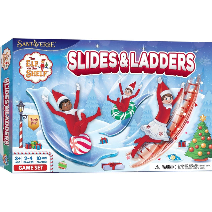 Elf on the Shelf Slides and Ladders Board Game Family Fun Ages 3 and Up Image 1