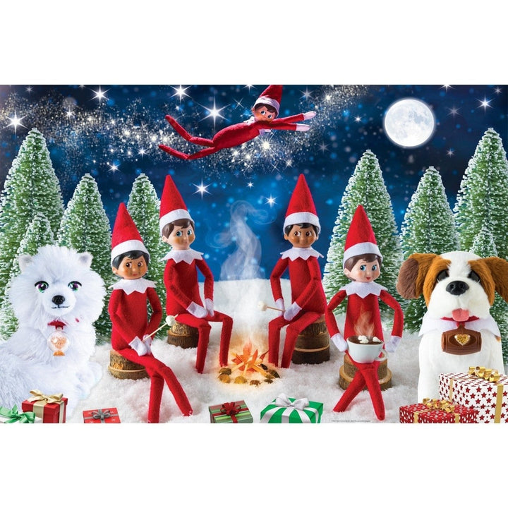 Elf on the Shelf 48 Piece Floor Jigsaw Puzzle Cozy Christmas Scene 36x24 Image 2