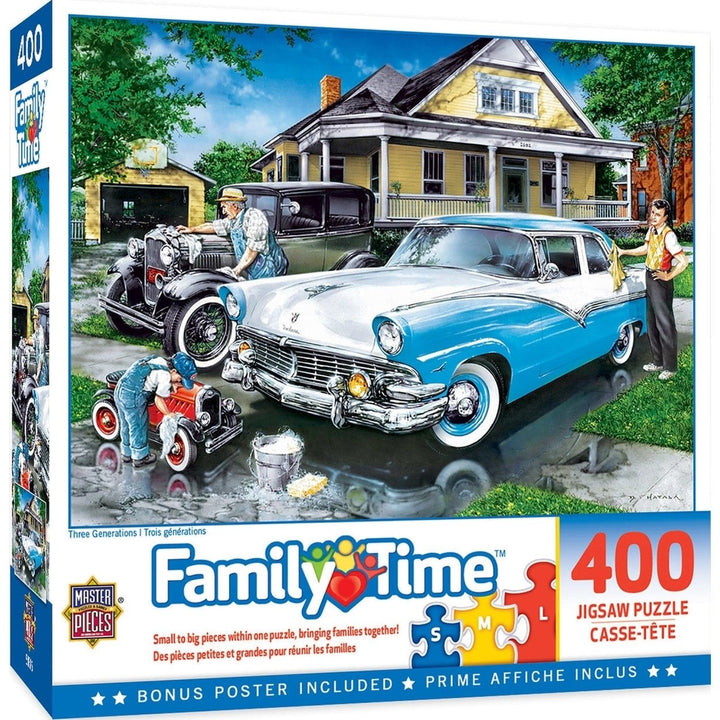 Family Time Three Generations 400 Piece Jigsaw Puzzle Family Bond Fun Game Image 1