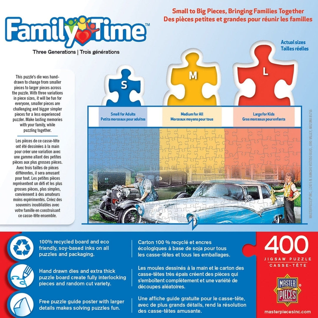 Family Time Three Generations 400 Piece Jigsaw Puzzle Family Bond Fun Game Image 3