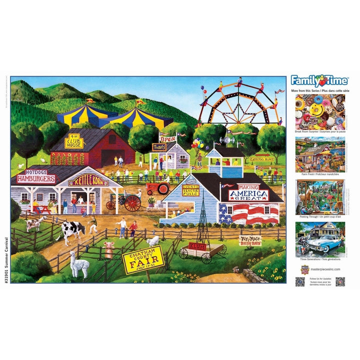 Family Time Summer Carnival 400 Piece Jigsaw Puzzle Fun for All Ages Image 4