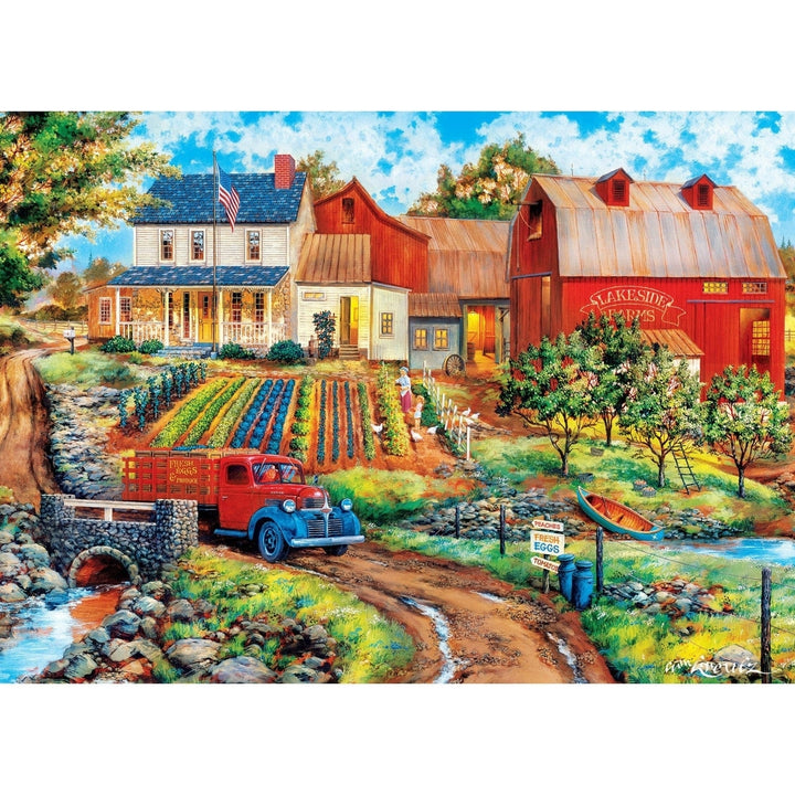 Farm and Country Grandmas Garden 1000 Piece Jigsaw Puzzle Recycled Material Image 2