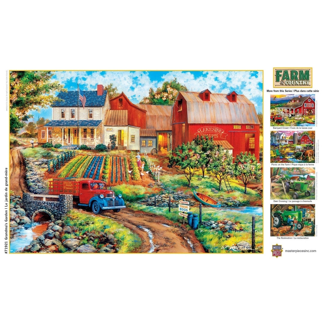 Farm and Country Grandmas Garden 1000 Piece Jigsaw Puzzle Recycled Material Image 4