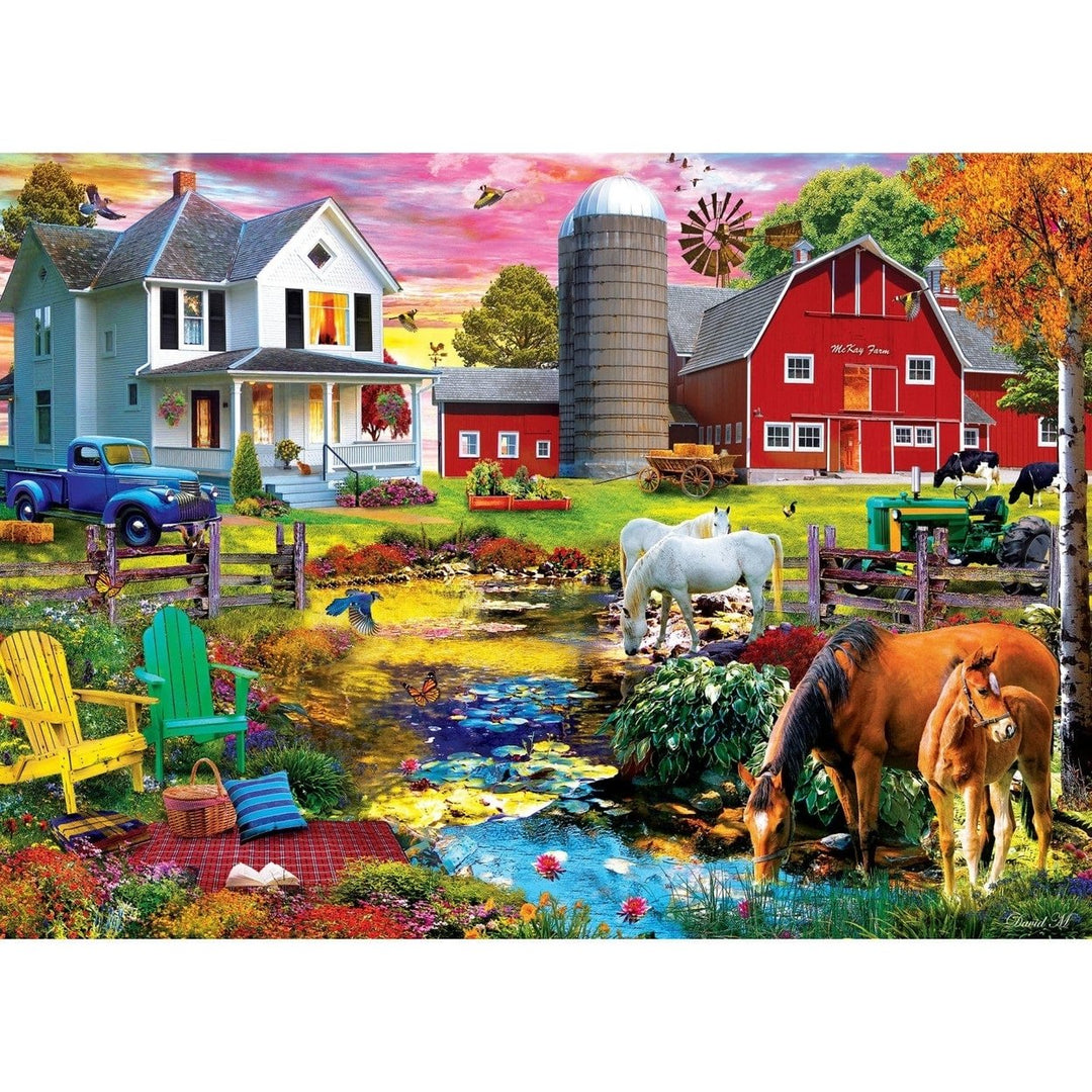 MasterPieces Farm Country Picnic on the Farm Jigsaw Puzzle 1000 Piece 19.25x26.75 Image 2