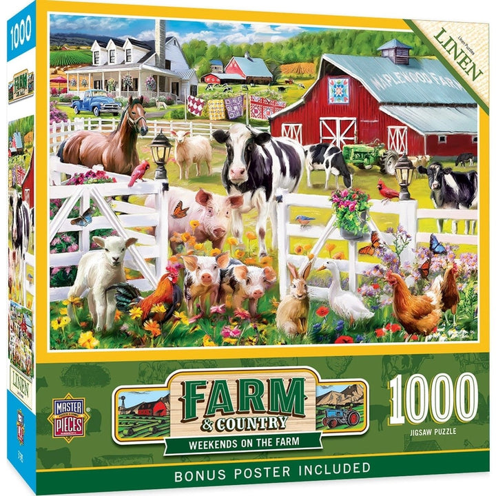 Farm and Country Weekends on the Farm 1000 Piece Jigsaw Puzzle Summer Scene Image 1