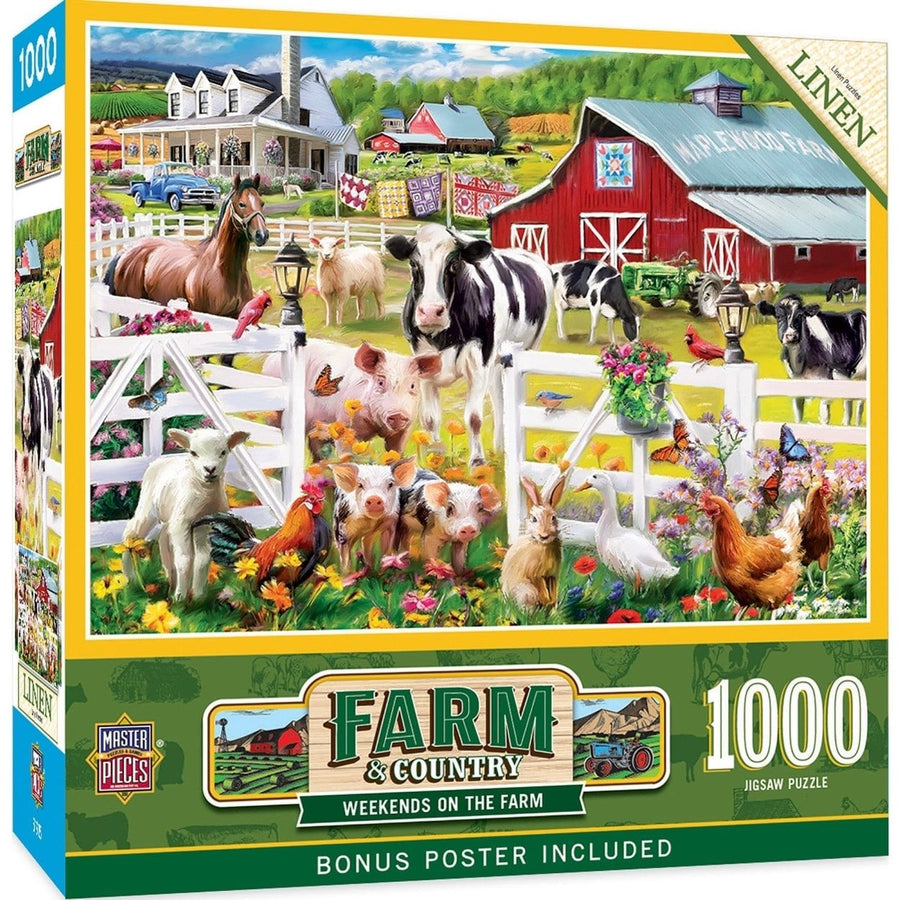 Farm and Country Weekends on the Farm 1000 Piece Jigsaw Puzzle Summer Scene Image 1