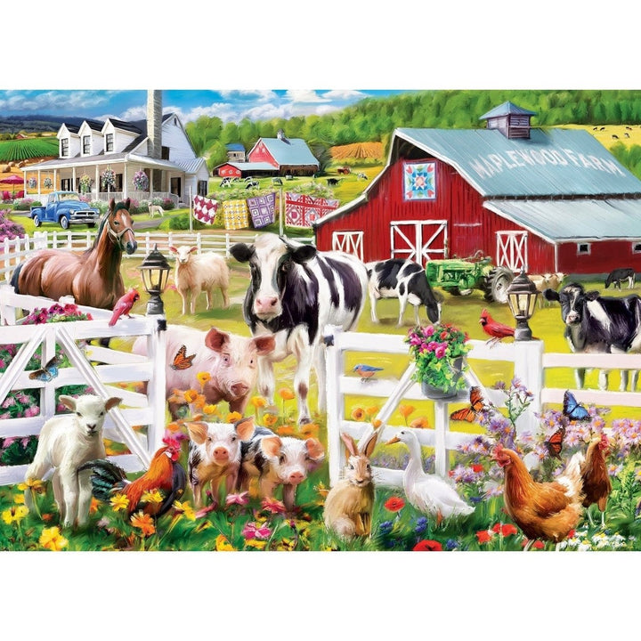 Farm and Country Weekends on the Farm 1000 Piece Jigsaw Puzzle Summer Scene Image 2