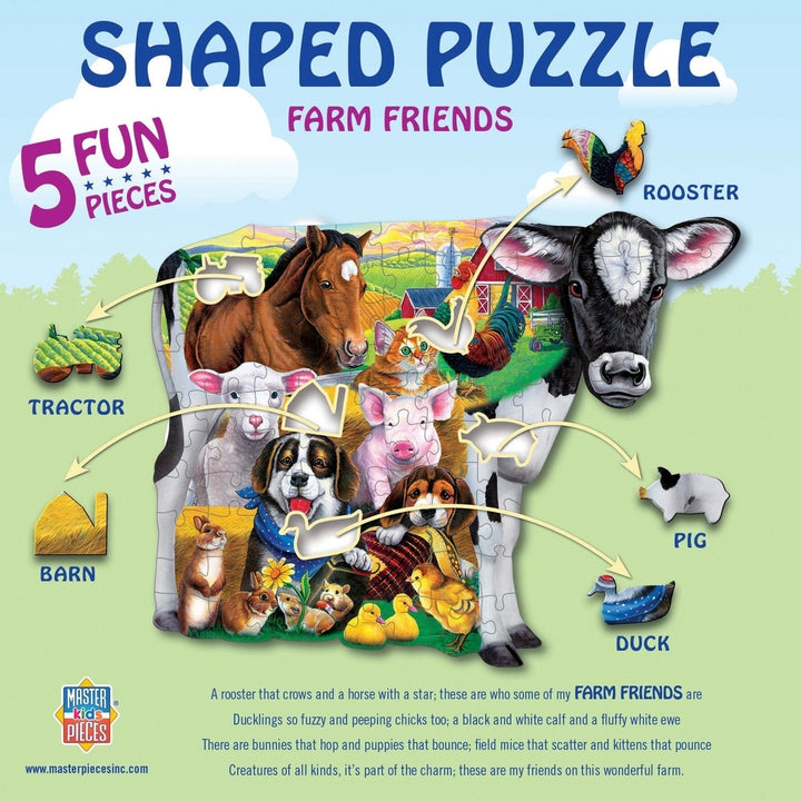 Farm Friends - 100 Piece Shaped Jigsaw Puzzle Image 3