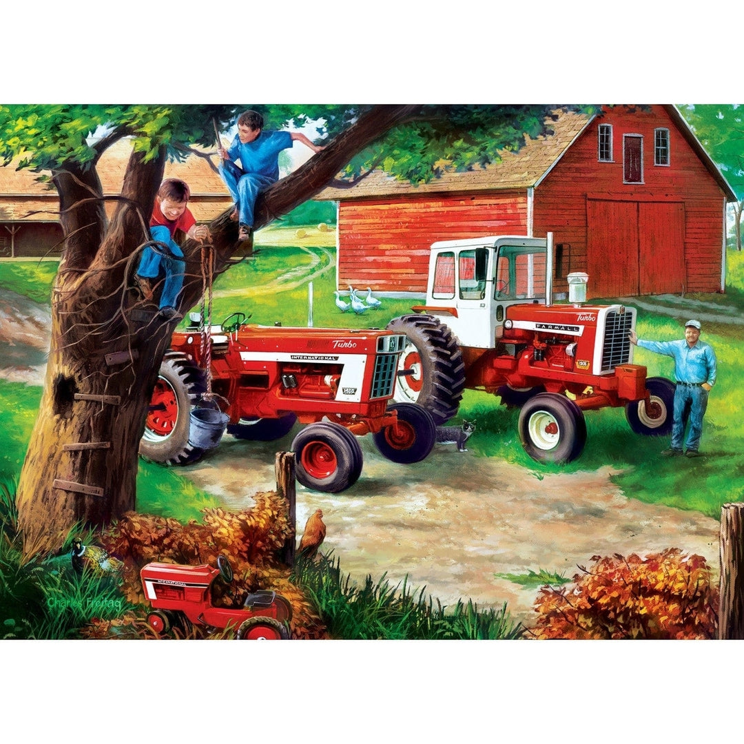 Farmall 1000 Piece Jigsaw Puzzle Tractors Farmall 1206 656 Classic Red Barn Image 2