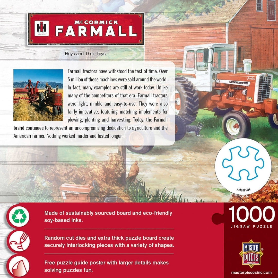 Farmall 1000 Piece Jigsaw Puzzle Tractors Farmall 1206 656 Classic Red Barn Image 3