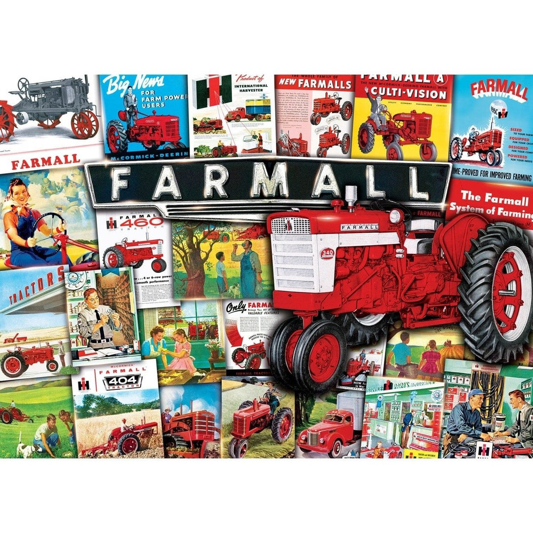 Farmall 1000 Piece Jigsaw Puzzle American Classic Red Tractor Vintage Artwork Image 2